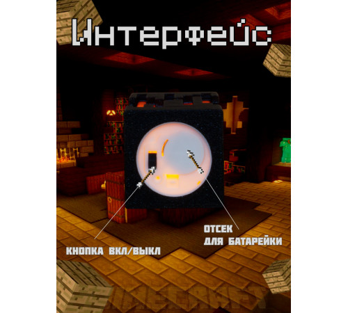 Ночник-светильник из игры майнкрафт Фонарь Лава minecraft